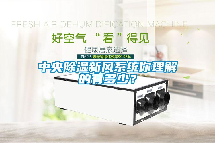 中央除濕新風(fēng)系統(tǒng)你理解的有多少？