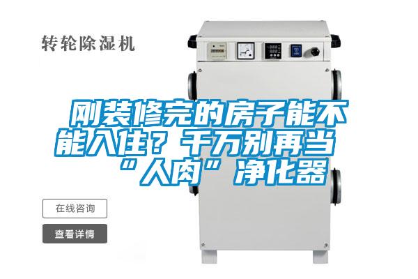 剛裝修完的房子能不能入??？千萬別再當“人肉”凈化器