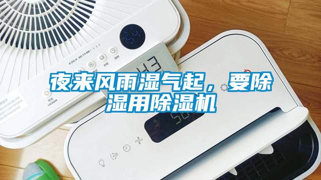 夜來風雨濕氣起，要除濕用除濕機