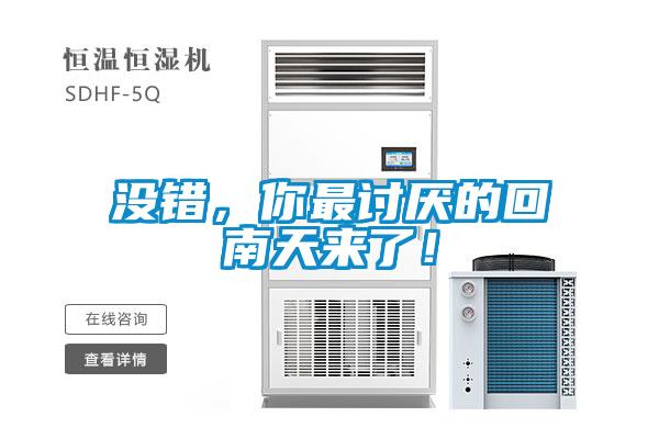 沒錯，你最討厭的回南天來了！