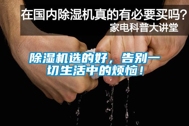 除濕機選的好，告別一切生活中的煩惱！