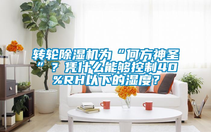 轉(zhuǎn)輪除濕機(jī)為“何方神圣”？憑什么能夠控制40%RH以下的濕度？