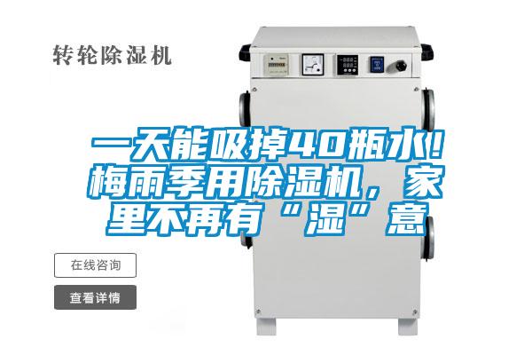 一天能吸掉40瓶水！梅雨季用除濕機(jī)，家里不再有“濕”意