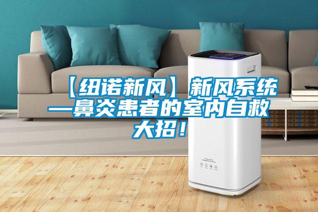 【紐諾新風(fēng)】新風(fēng)系統(tǒng)—鼻炎患者的室內(nèi)自救大招！