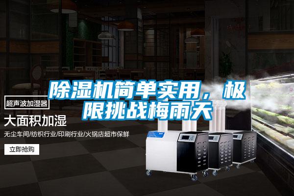 除濕機簡單實用，極限挑戰(zhàn)梅雨天