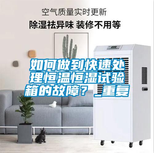 如何做到快速處理恒溫恒濕試驗(yàn)箱的故障？_重復(fù)